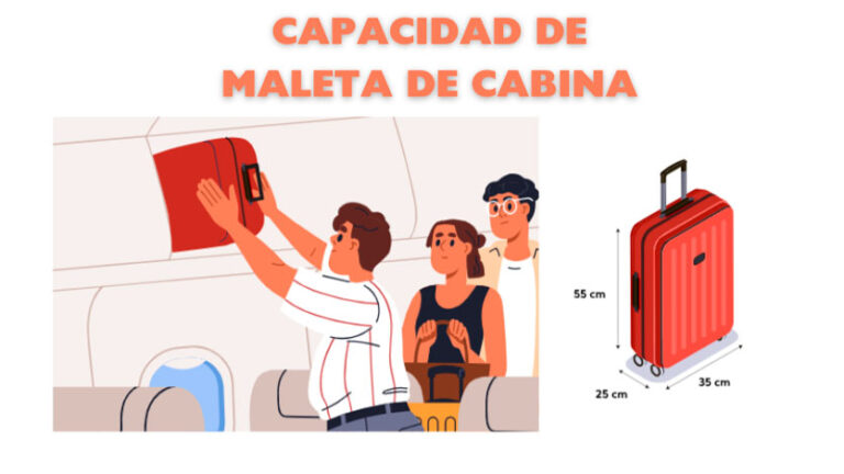 ¿Cuál es la capacidad de una maleta de cabina?