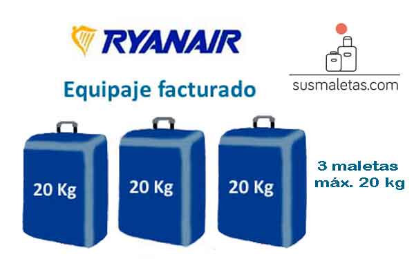 Cuántas maletas puedo llevar en Ryanair? -